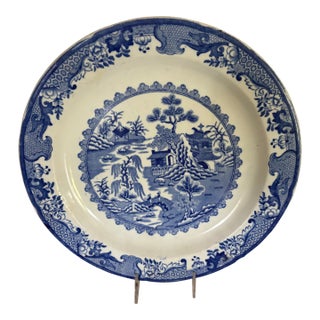 Early 19th Century Mason's Blue Willow Ironstone Dinner Plate For Sale