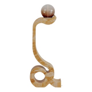 Giallo Siena Marble Lucerna Lamp by Esther Knopfler For Sale