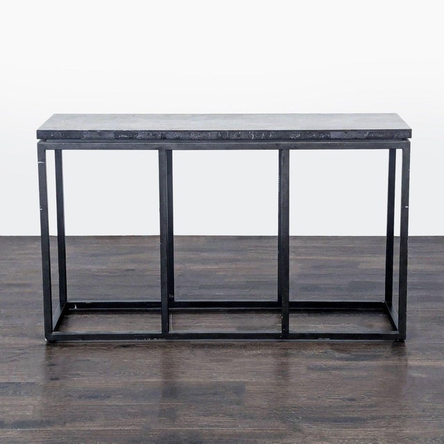 Broyhill Broyhill Metal and Faux Stone Console Table For Sale - Image 4 of 8