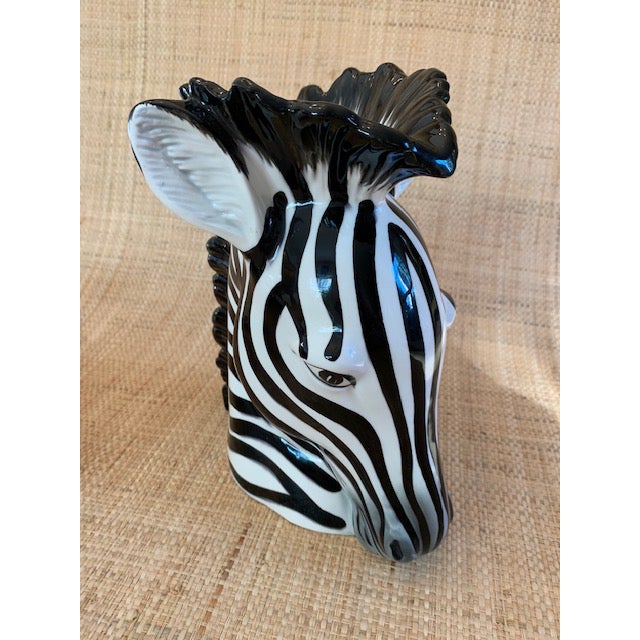 Fitz and Floyd Zebra Head Vases/Bookends a Pair Chairish