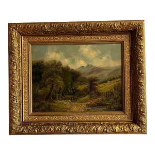 Antique Original Lake District Oil Painting, by George Augustus Williams (1814-1901) For Sale