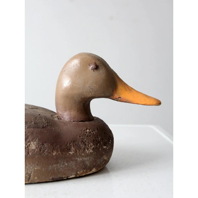 Brown Vintage Decoys Unlimited Styrofoam Duck Decoy For Sale - Image 8 of 12