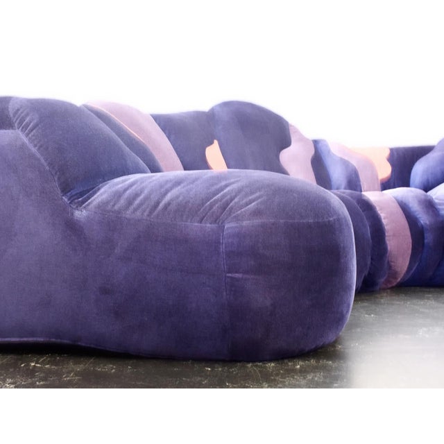 Playful, creative curved sofa from the polster mit pep design studio from germany in the 1980s - early 1990s. each sofa...