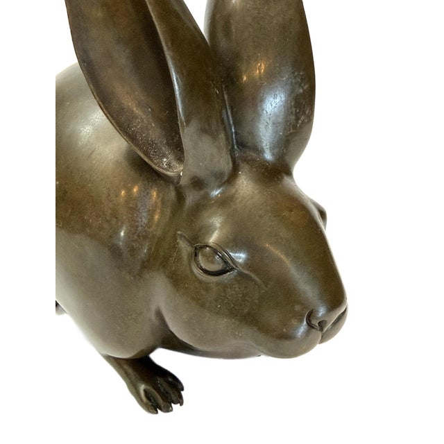 Vintage Bronze Hare For Sale - Image 10 of 12