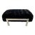 1970s Italian Vintage Black Faux Fur Steel Bed Stool Bench For Sale