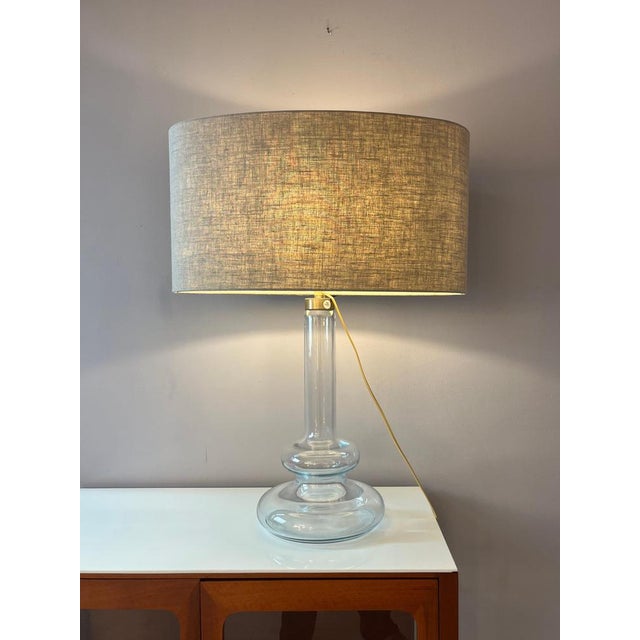 Plaza Table Lamp with Transparent Glass Base by Michael Bang for Holmegaard For Sale - Image 11 of 11