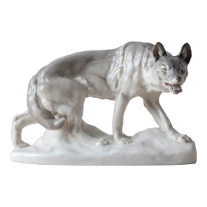 Porcelain Wolf by Waldemar Lindström for Rörstrand