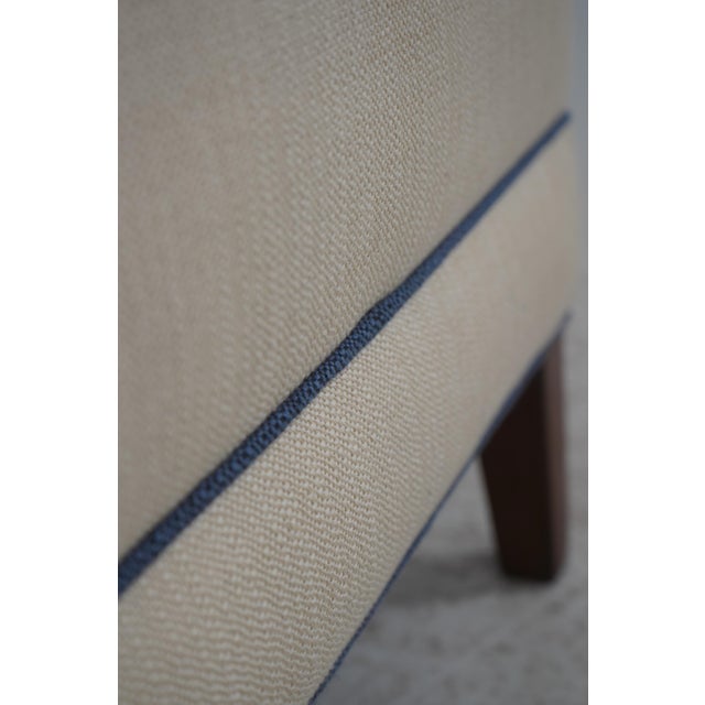 Pair Ethan Allen Modern Design Upholstered Ottomans For Sale - Image 9 of 13