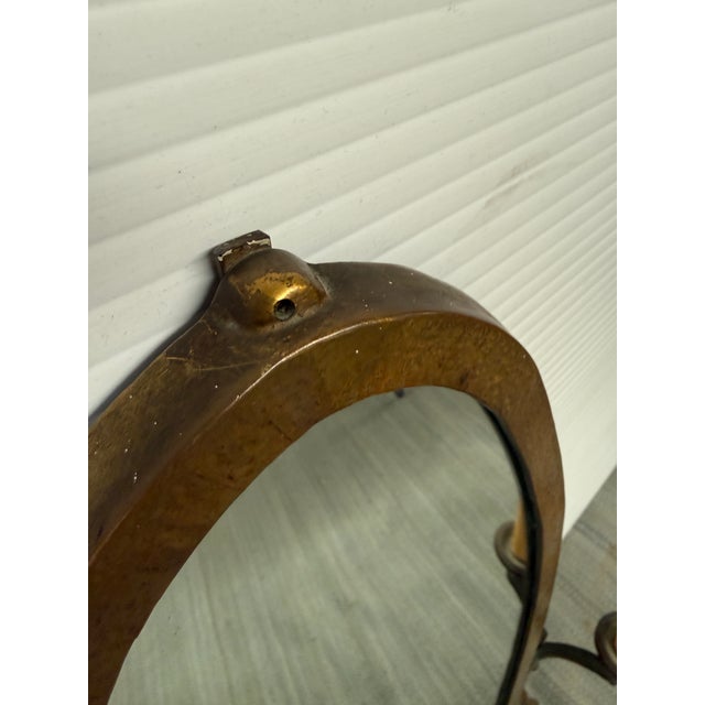 Oscar Bach Brass Mirror With Lights For Sale In San Francisco - Image 6 of 12