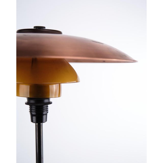 1930s Model Ph 3.5/2 Table Lamp in Copper with Amber Shades from Poul Henningsen, 1930s For Sale - Image 5 of 10