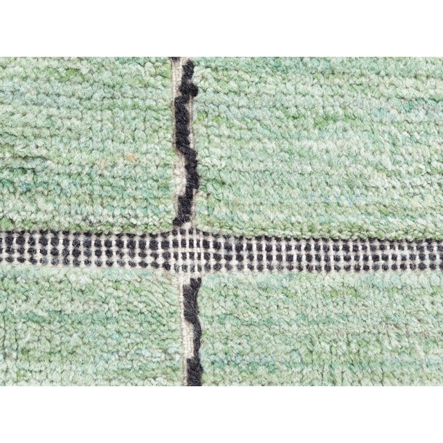 Textile Modern Flatweave Geometric Mint Oversized Rug "Riziere" by Doris Leslie Blau For Sale - Image 7 of 9