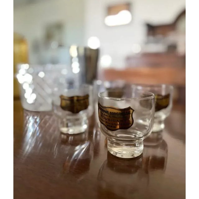 1970s French Houbigant Perfumeur Advertising Cocktail Glasses- Set of 4 For Sale - Image 6 of 6