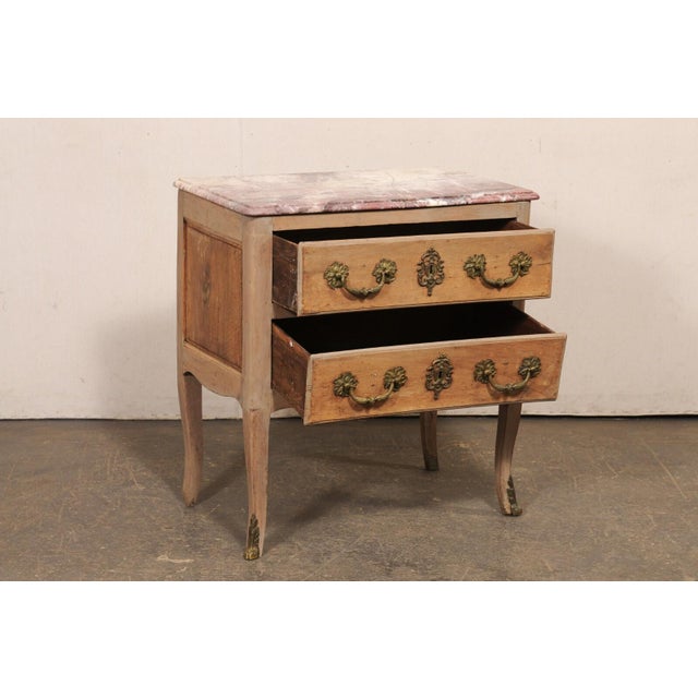 French 18th Century French Classical Two-Tone Marble Top Chest For Sale - Image 3 of 12