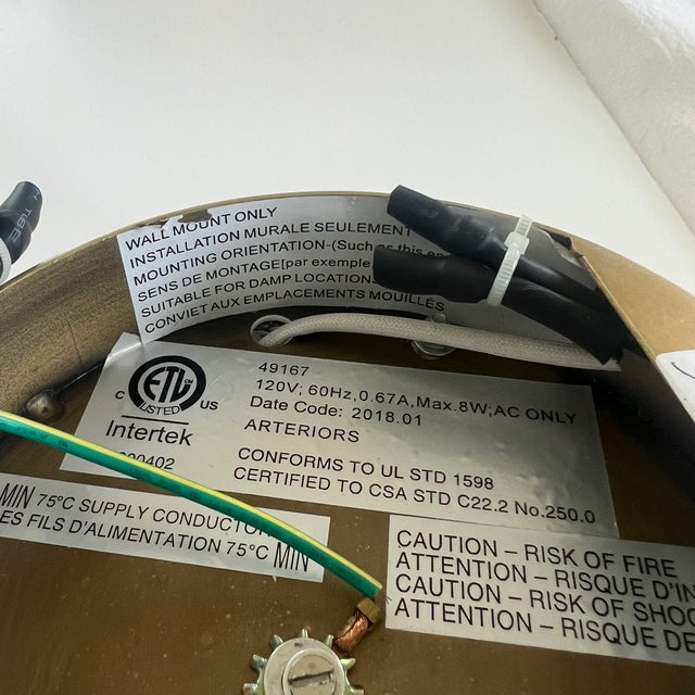 Arteriors Home Estelle Sconce, Clear Crystal & Antique Brass For Sale - Image 10 of 12