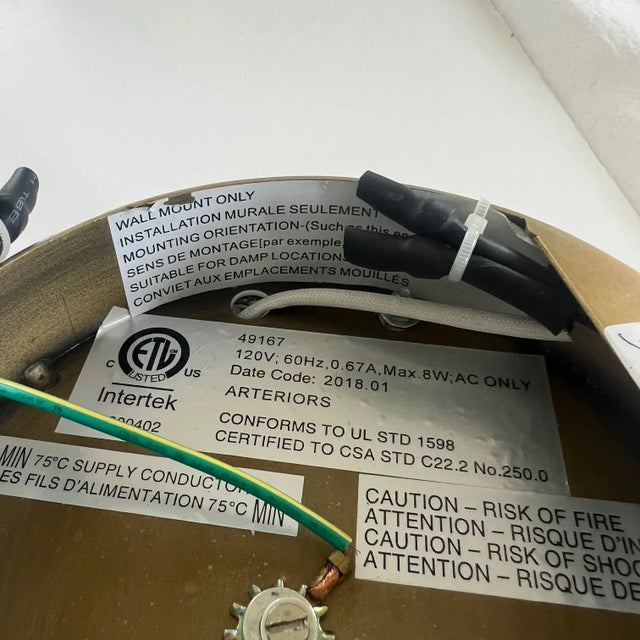 Only 1 Left!! Arteriors Home Estelle Sconce, Clear Crystal & Antique Brass For Sale - Image 10 of 12