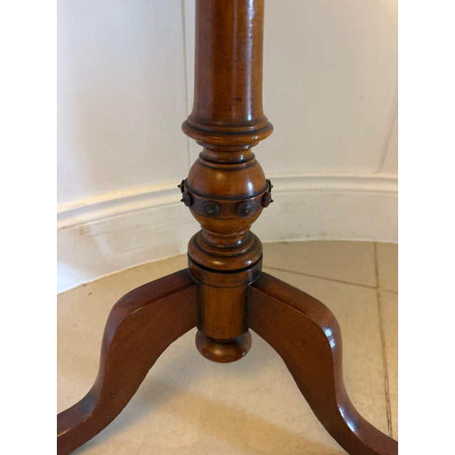 Antique Victorian Walnut Bobbin GalleryTable Lamp , 1880 For Sale - Image 12 of 13