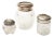 Set of 3 19th C. Cut Glass and Silver Dressing Jars For Sale