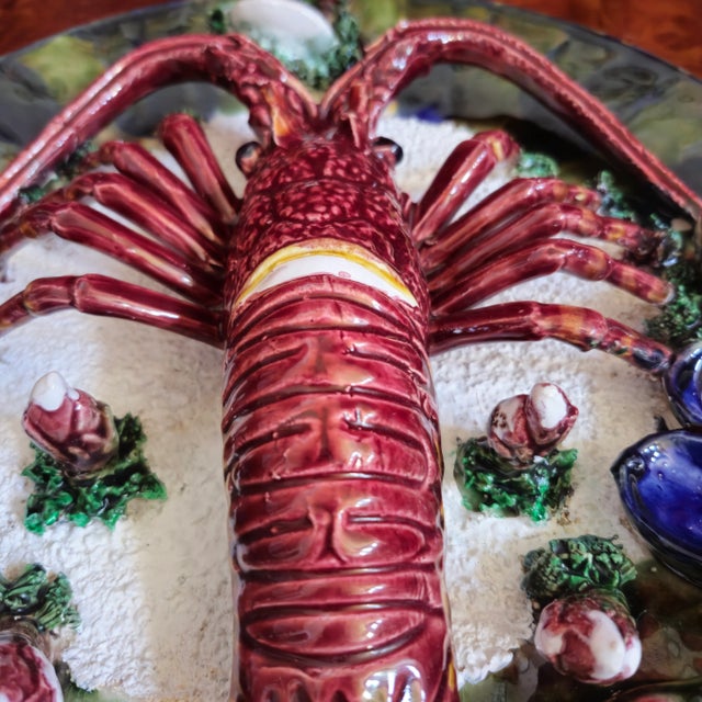 AVAILABLE AT POSH MARK ONLY Strike the heart and follow us for sales and discounts! 13" Majolica Lobster Motif Plate,...