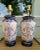 Vintage 1950s Chinoiserie-Style Porcelain Floral Table Lamps - A Pair For Sale - Image 4 of 13
