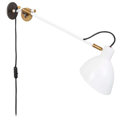 Metal White KH#1 Long Arm Wall Lamp by Sabina Grubbeson for Konsthantverk For Sale - Image 7 of 8