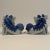 Asian Vintage Blue & White Ceramic Foo Dogs - A Pair For Sale - Image 3 of 13