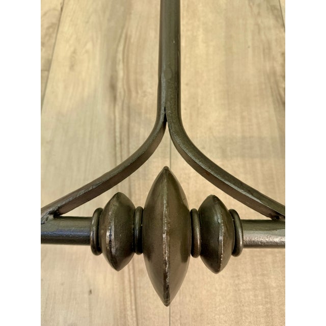 Vintage Giacometti Style Sculptural Iron & Glass Coffee Table For Sale - Image 13 of 15