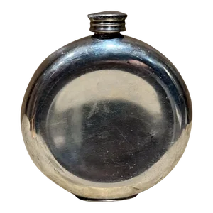 Art Deco Sheffield Pewter Hip Flask England