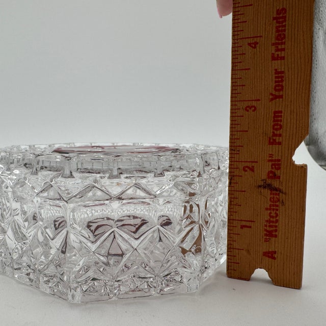 Byrdes Collection Octagon 4" Trinket Box by Hofbauer 24% Lead Crystal For Sale In Dallas - Image 6 of 10