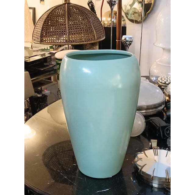 Mid-Century Modern C437 Green Ceramic Vase by Antonia Campi for Sci Laveno, Italy, 1960s For Sale - Image 3 of 8