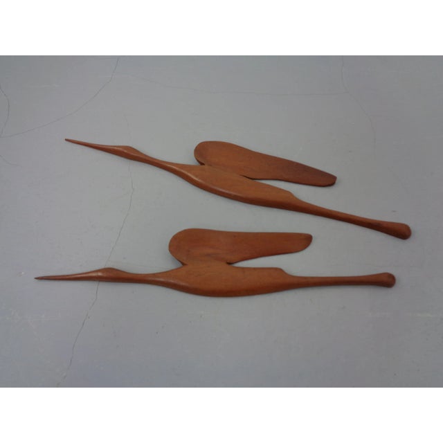 Large Danish Herons in Teak, 1960s, Set of 2 For Sale - Image 9 of 17