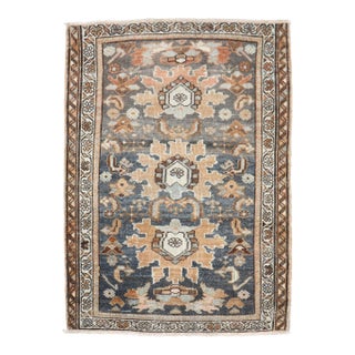 Square Mini Antique Malayer Rug For Sale