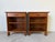 Beautiful pair of vintage Danish Modern teak nightstands featuring a clean minimalist silhouette with warm teak wood grain...