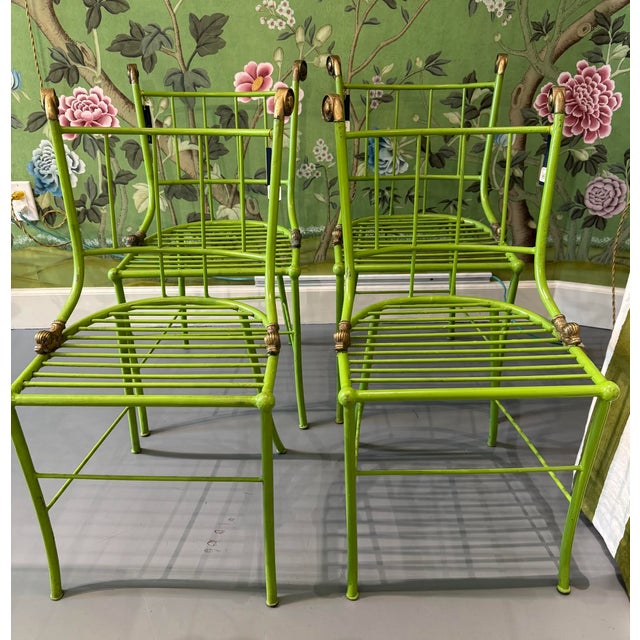 French 1930s Iron Chairs - Set of 4 For Sale - Image 4 of 5