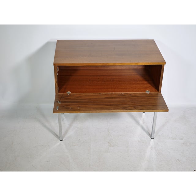 Wood Mid-Century Teak and Chrome Commode, Germany, 1960s For Sale - Image 7 of 15