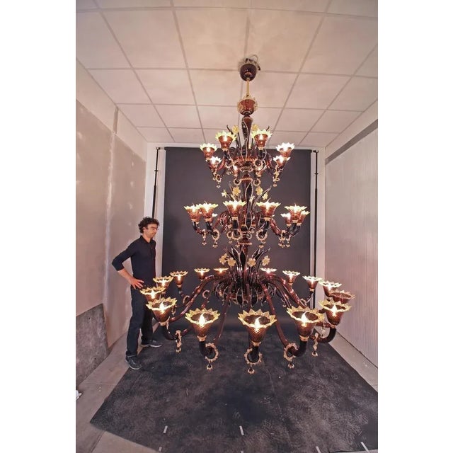 Contemporary Murano Chandelier by Atelier Iskra for Ribes the Art of Glass For Sale - Image 3 of 5