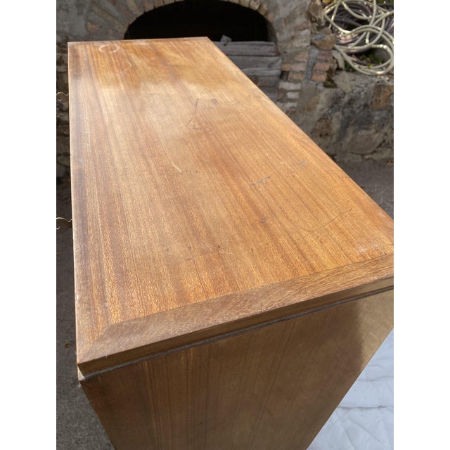 Oak Double-Column Roll-Top Filing Cabinet, 1950s For Sale - Image 12 of 18