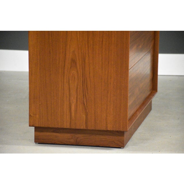 Brown Danish Modern Teak Armoire Dresser For Sale - Image 8 of 12