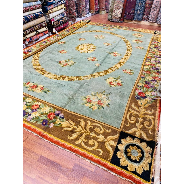 1900 Size European Franch Design Savonnerie Rug. For Sale In Pittsburgh - Image 6 of 11