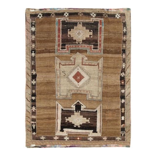 Galerie Shabab Collection Mid-20th Century Handmade Turkish Tribal Room Size Carpet For Sale