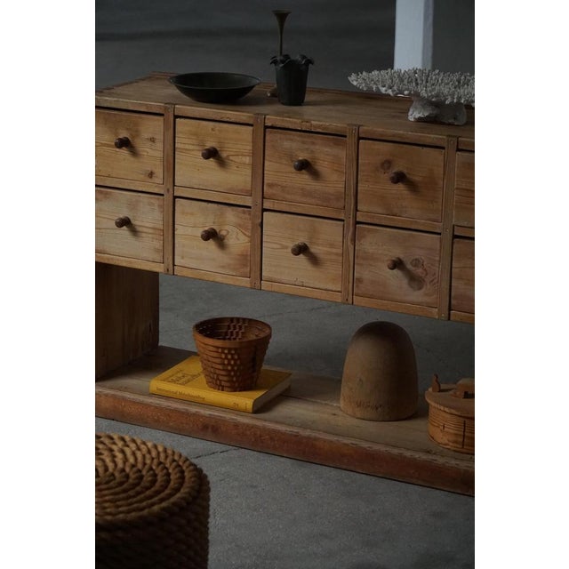 Antique Danish Pine Apothecary Cabinet or Console, 1850s-1880s For Sale - Image 14 of 16