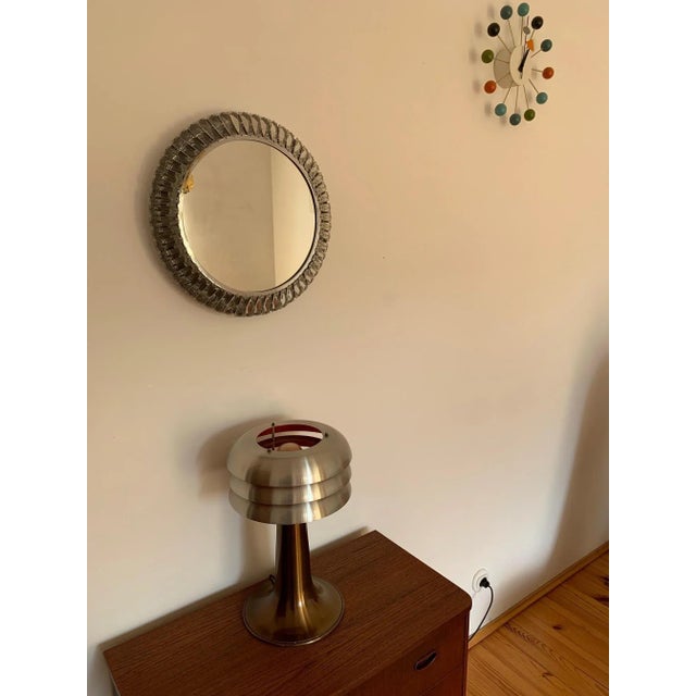 - Chromed wall mirror - Manufactured by Palwa in the 1960s - Beautiful Bakalowits crystals - High-grade chromed steel