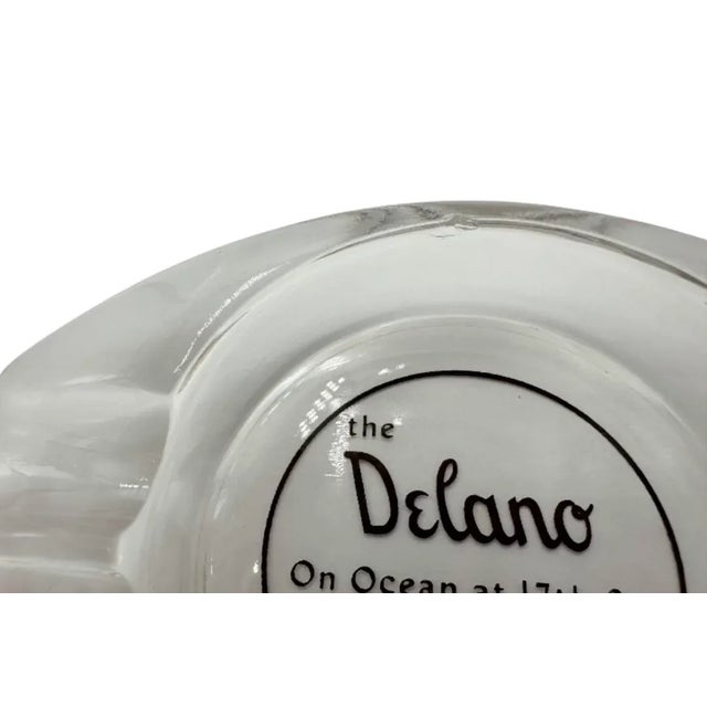 Mid 20th Century Vintage 5-Star the Delano Hotel Miami Beach Glass Ashtray For Sale - Image 5 of 11