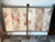 Antique Victorian Two-Panel Floral Fabric Folding Floor Screen With Finials For Sale In Milwaukee - Image 6 of 18