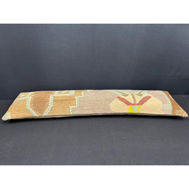 Turkish Hemp Pillow Cushion Natural Beige Brown Cushion Cover 12"x46" #30525 Enhance your home decor with our Kilim Pillow...