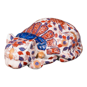 Antique Imari Cat Figure, Japanese, Ceramic, Door Stop, Ornament, Edwardian