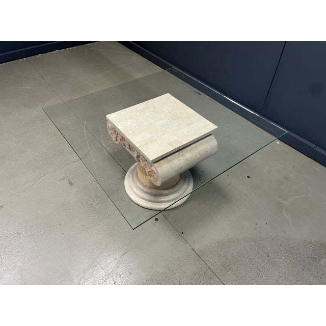 Beige Tesselated Column Coffee Table by Maitland Smith, 1970s For Sale - Image 8 of 11