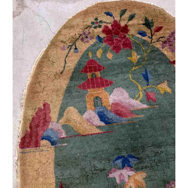 1920s Antique Handmade Art Deco Chinese Rug For Sale - Image 4 of 8