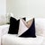 Black Colorblock Velvet Throw Pillow With Feather Down Insert For Sale - Image 4 of 6