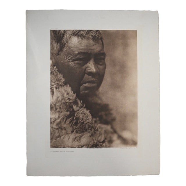 Edward S. Curtis "A Walker Lake Paviotso" 1926 Vintage Photogravure, Cardozo Collection For Sale