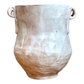 Vintage Biomorphic Ceramic Vase With Handles For Sale